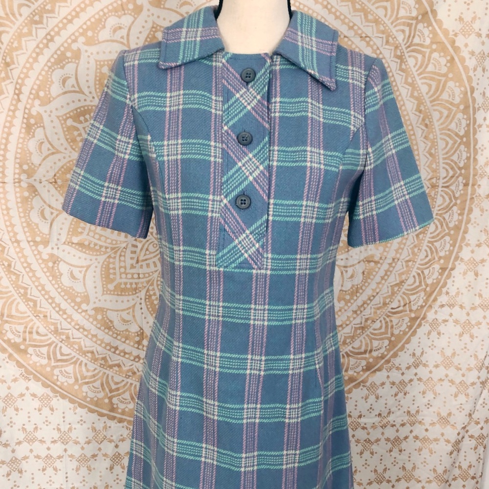 Vintage Spring Mod Mini Shift Dress